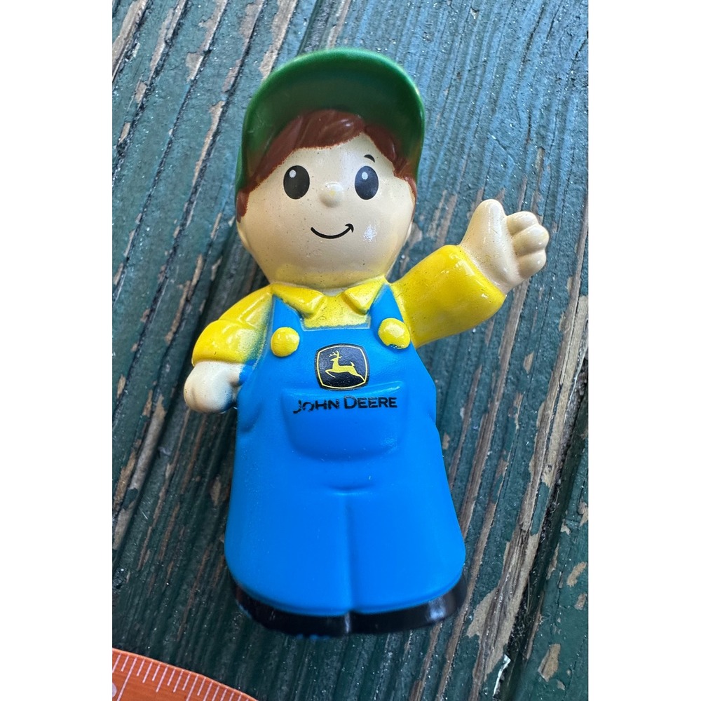 Mega Bloks John Deere Farmer Block Buddy Figure Blue Overalls Green Hat A3941